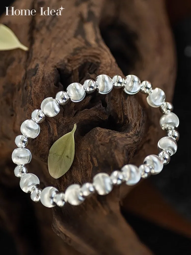 

Милый женский браслет из стерлингового серебра с бисером, женский элегантный ювелирный браслет, подарок на день рождения, новые дизайнерские браслеты