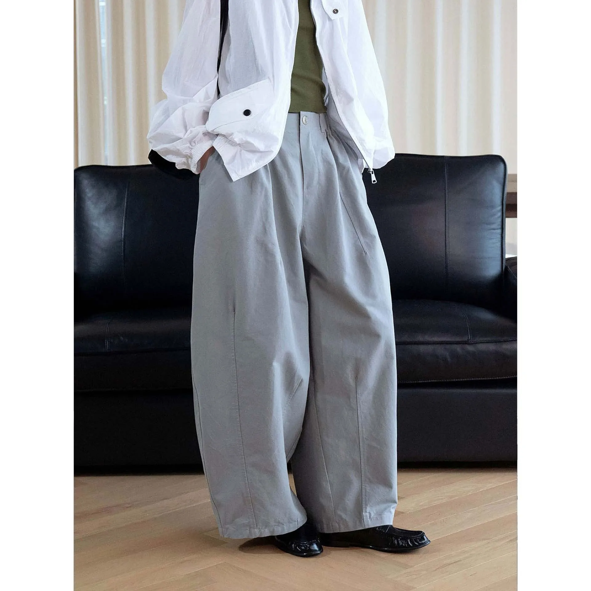SuperAen Autumn New Style Japan Simple Fashion High-waist Three-dimensional Casual Wide-leg Pants Loose Long Pants