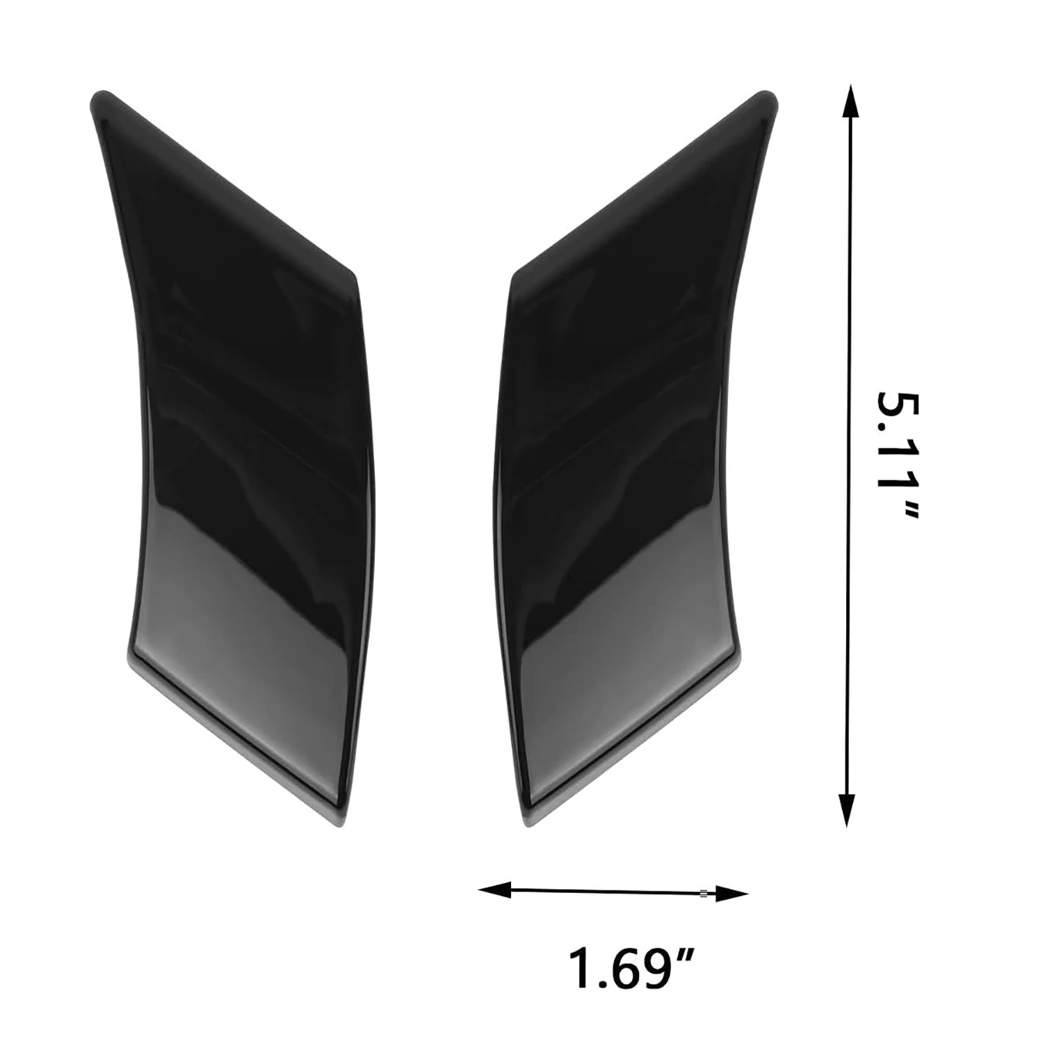 2Pcs A-Pillar Front Triangle Molding Trim Cover For Toyota RAV4 2019-22 Glossy Black Exterior Parts Exterior Door Panels Frames