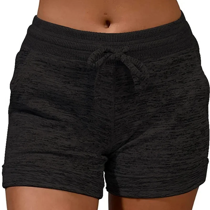 ฤดูร้อนของผู้หญิงยืดหยุ่น - กางเกงขาสั้นเอวแข็งสําหรับโยคะยิมจ๊อกกิ้งต้องมีกับกางเกงวอร์มที่มีเสน่ห์พอดีสบาย