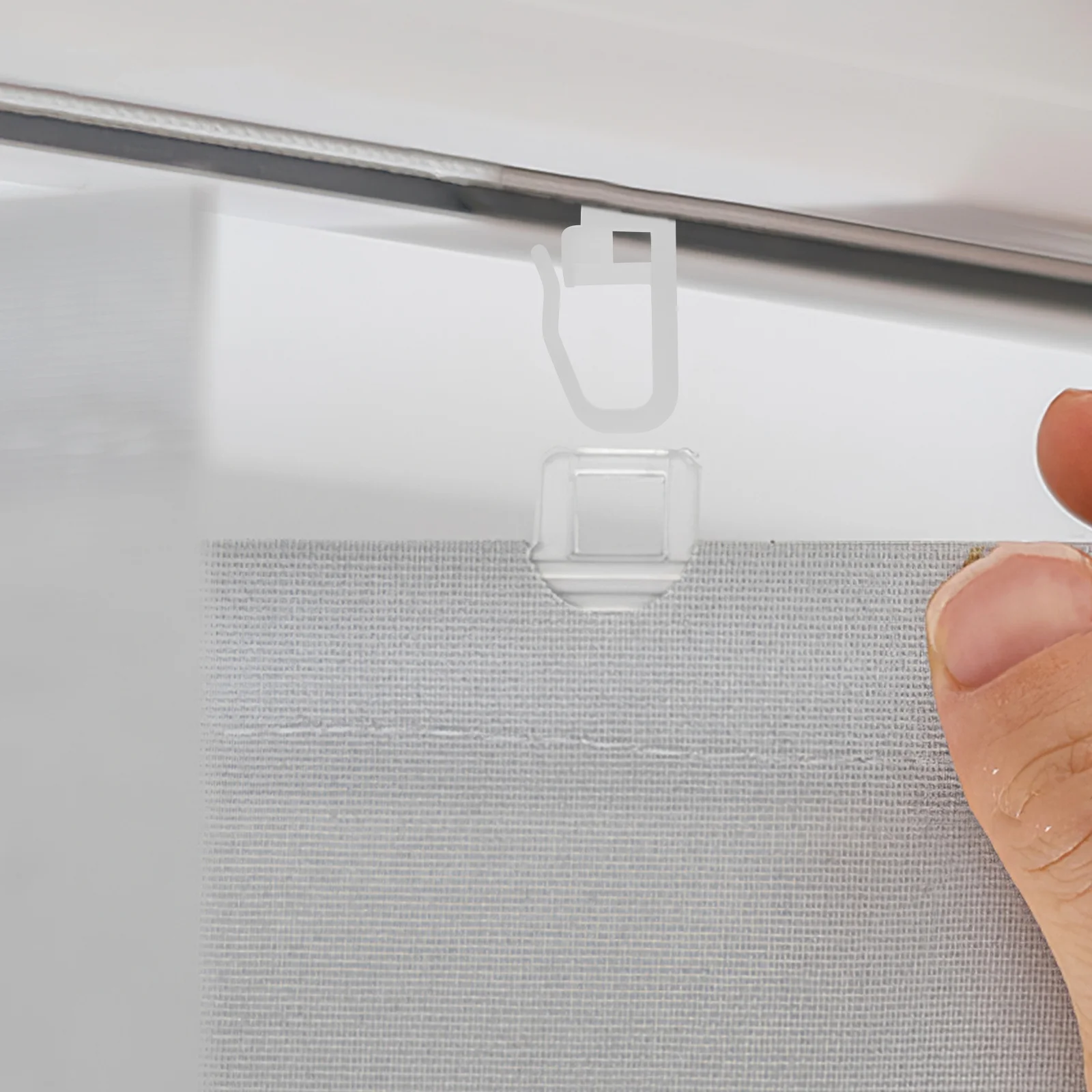 50pcs Curtain Track Roller Hooks Ceiling Mount Silent Slide Gliders Plastic Fittings Home Office Drape Hanging System Track