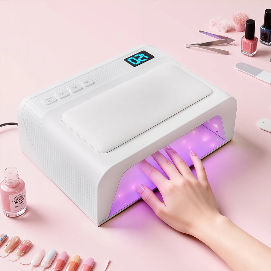 Professionale per due mani che polimerizza l'asciugatrice per unghie, macchina per manicure, pedicure, lampada UV LED per unghie