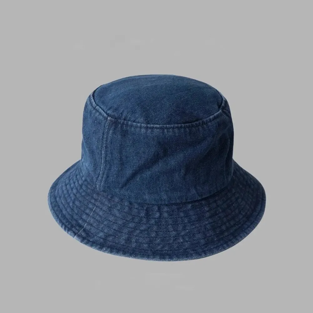 Four Season Comfortable Versatile Denim Fisherman Hat For Men and Women Basin Hat For Couples Outdoor Sports Sun Protection Hat