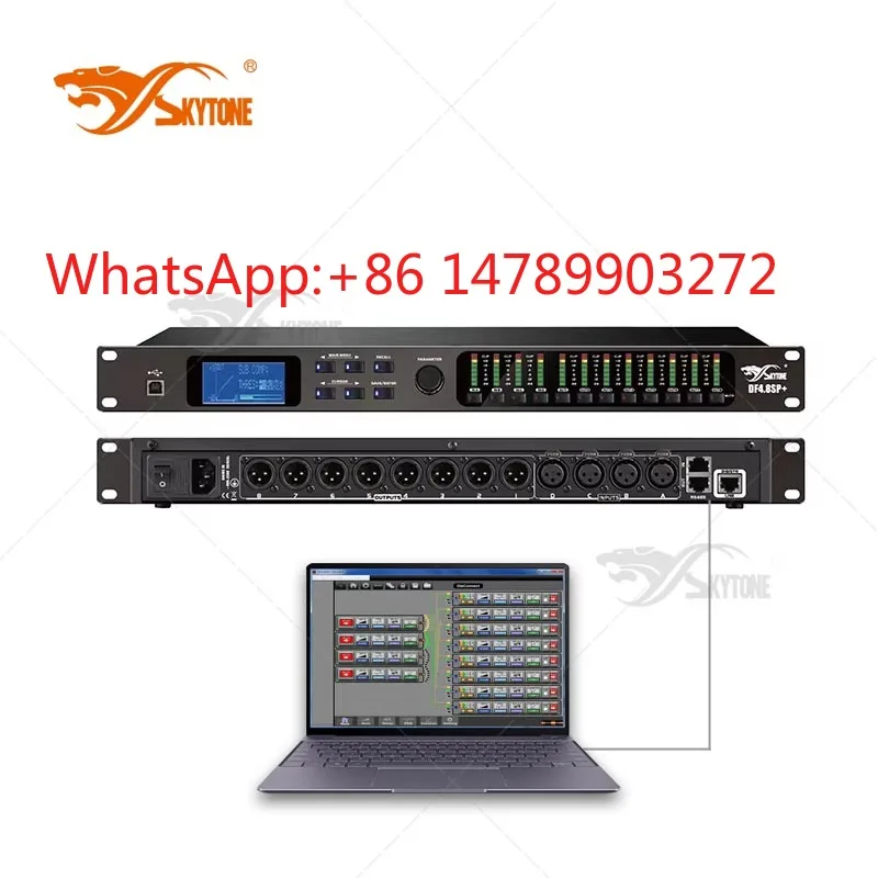 4 In 8 Out Network DSP Processor Professional Stage Speaker Management System