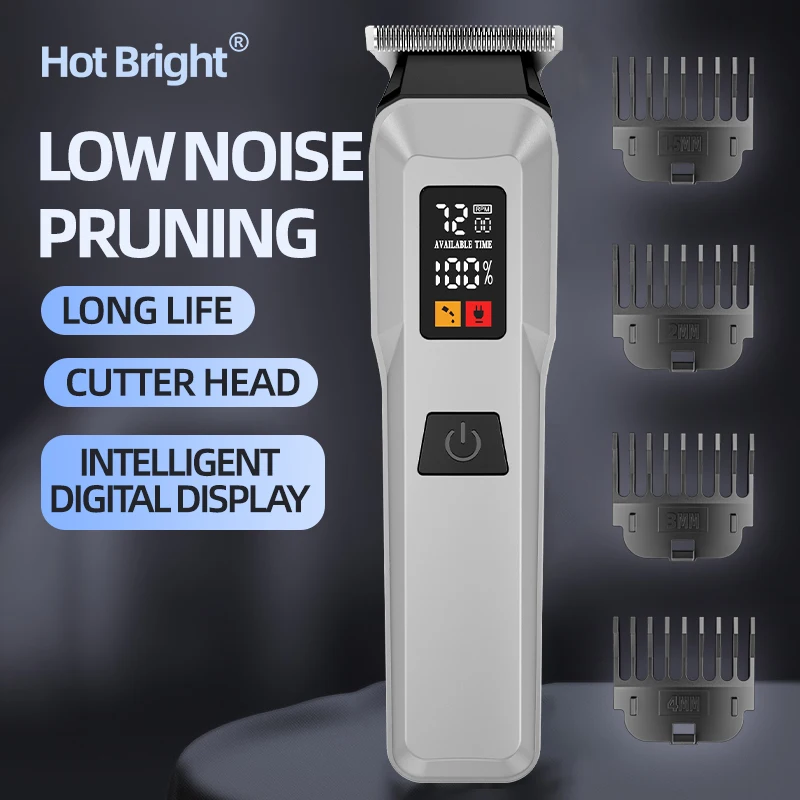 

Мужская машинка для стрижки волос, электрическая машинка для стрижки с цифровым дисплеем, бытовая электрическая машинка для стрижки волос, для парикмахерских, мощная профессиональная машинка для стрижки