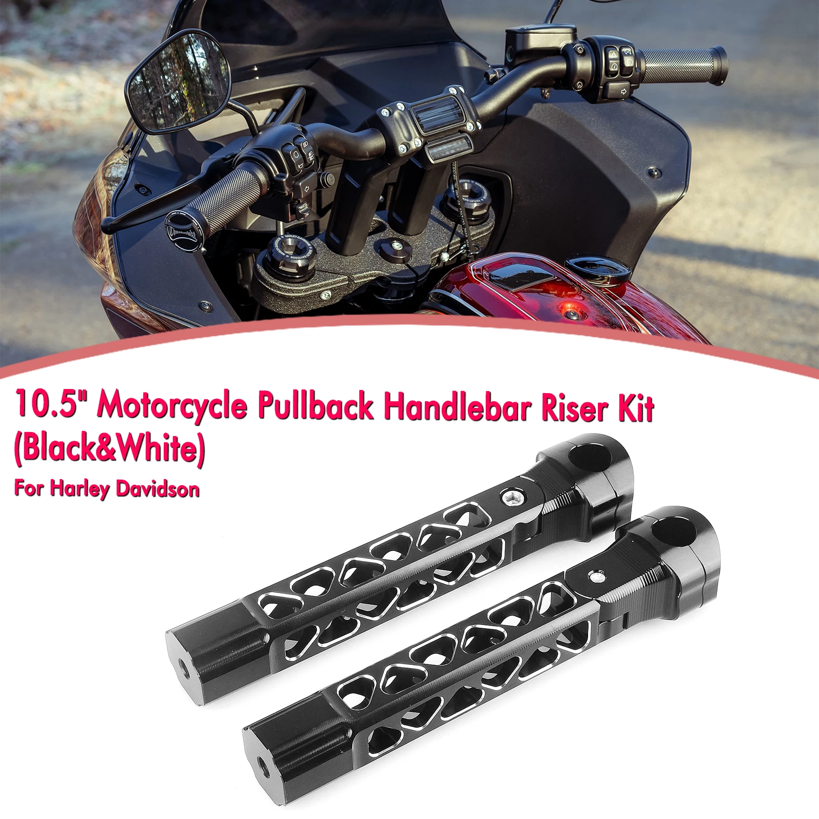 Motorcycle Universal Handle Bar Pullback Riser Handlebar For most Models