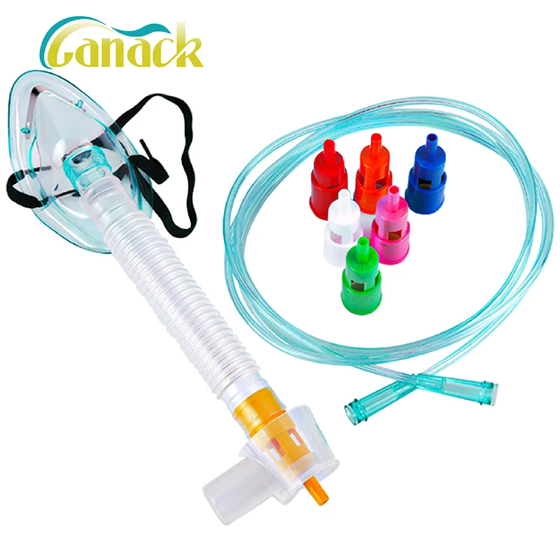 Canack Venturi Mask With Six Diluters For Adult Children High Quality Disposable Adjustable Oxygen Venturi Mask