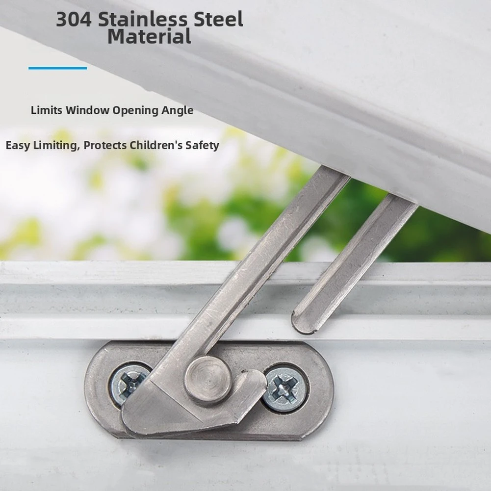 1pc Stainless Steel Casement Window Stay Bolt Window Limiter For Window Security Hardware Accessories