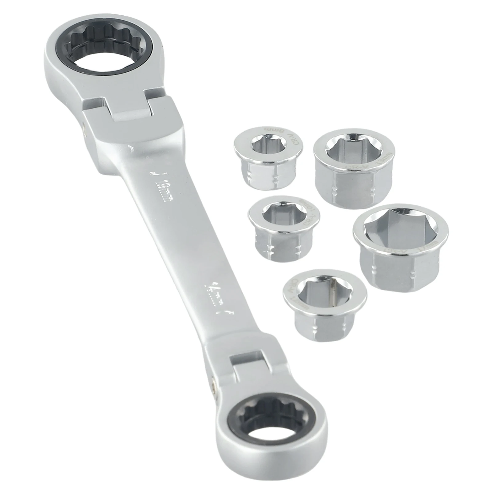 High Quality Home Appliances Installation Ratchet Wrench 1 Set Folding Wrench Ratchet Spanner Ratchet Wrench Silver