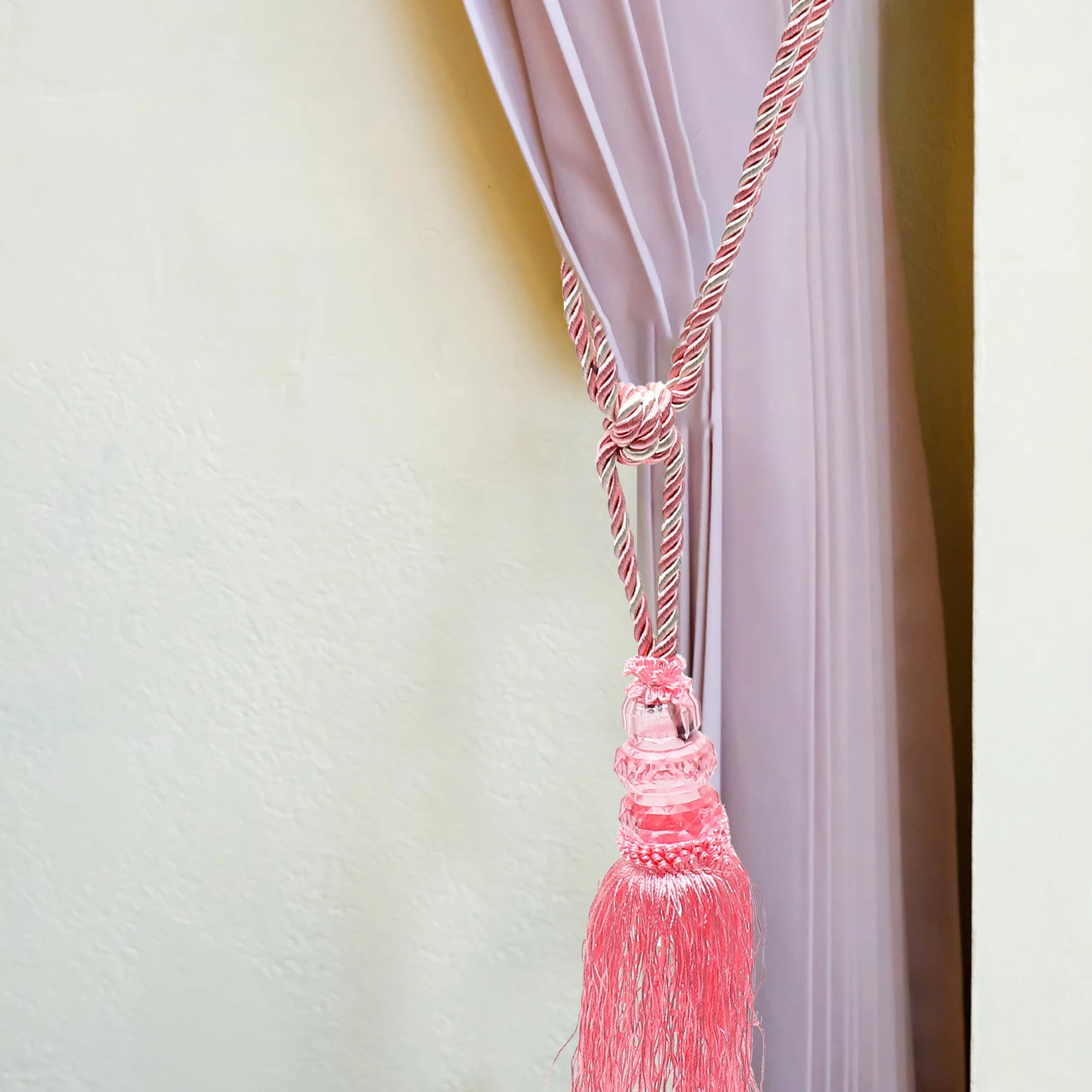 

10 Pcs Curtain Tiebacks Pink Tassel Decor Modern Rope Curtains DIY Craft Pendant Blanket Trim Home Elegant Window Accessories