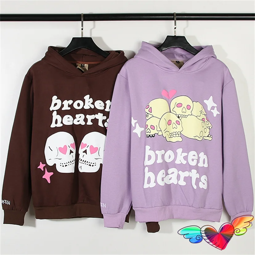 

2023 Broken Hearts Hoodie Men Women Friends Family BPM Hoodie Fleece Broken Planet Sweatshirts Skull Pullovers