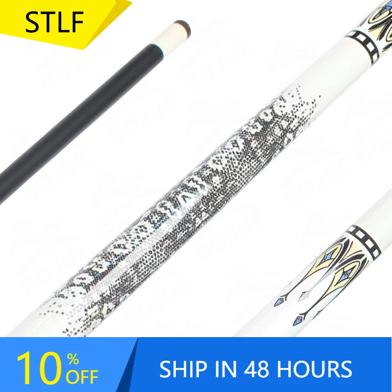 

STLFCustom Carbon Fiber Snooker Cue Stick with Ebony Butt Sleeve & Stainless Steel Joint for Pool & Billiard Players