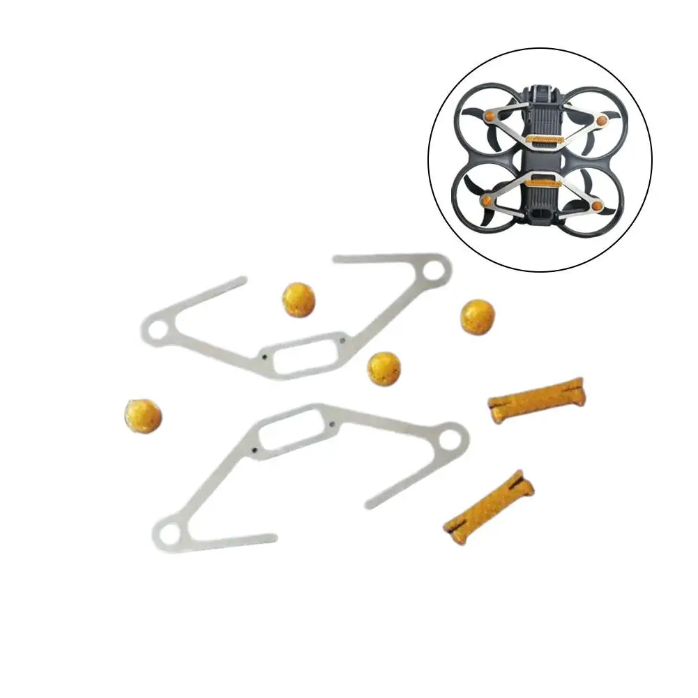 Armadura de chasis de aleación de titanio para DJI AVATA2, Buffer CT4, brazo de rotura que cae con eficacia y protege el Motor, previene el impacto,