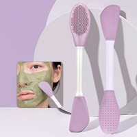 Double Head Silicone Facial Mask Brush Facial Massage Cleaning Brushs DIY Mud Film Scraper Facial Care Tool Dropshiping
