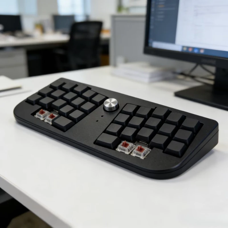 LE 35% Capacitive Keyboard Custom Ergonomics 35 Alien VIAL Knob 3D Printing Shell MX Switch TOP Structure Structure Plate Design