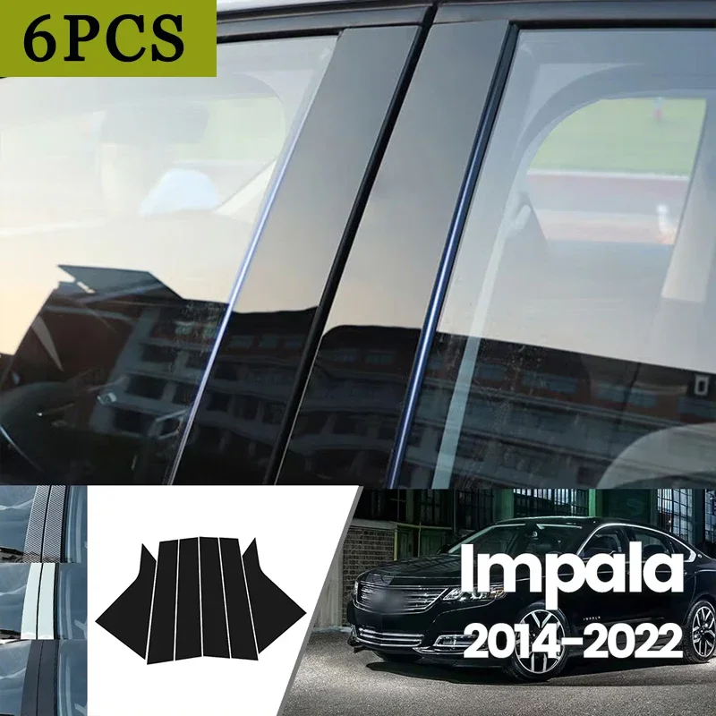 

Для Chevrolet Impala 2014-2022 2015 2016 2017 2018 ярко-черное окно из углеродного волокна водонепроницаемая наклейка на дверь B C