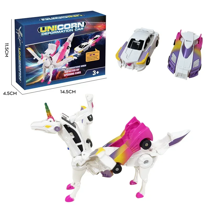 Unicorn Pegasus Action Figure Deformation Robot Burst Collision Magical Transformation Beast Trendy Toys Kids Gift Surprise Gift