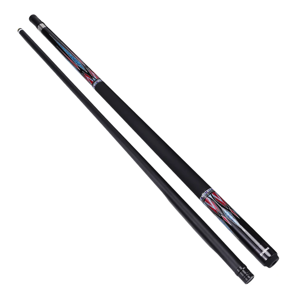 Carbon Fiber Pool Cue Stick 1/2 Split Billiard Cue 147cm/58in Rainbow Leather Tip Quick Joint 19-20oz for 8 Ball 9 Ball