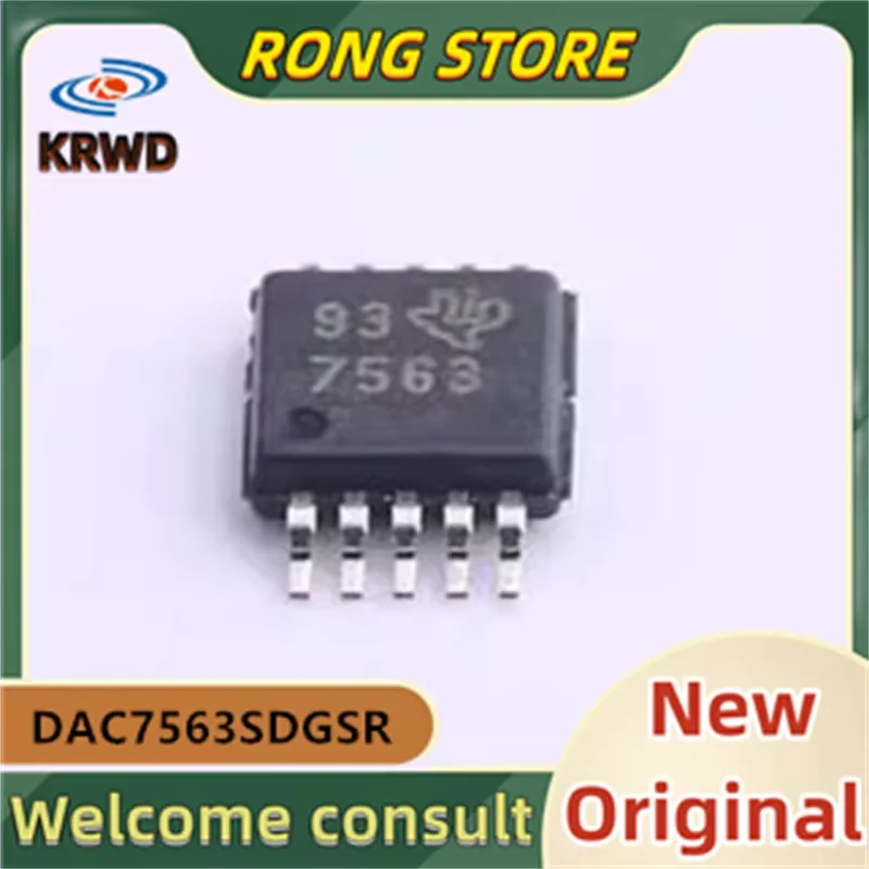 (5PCS)  7563  New and Original Chip IC DAC7563SDGSR  DAC7563 MSOP10