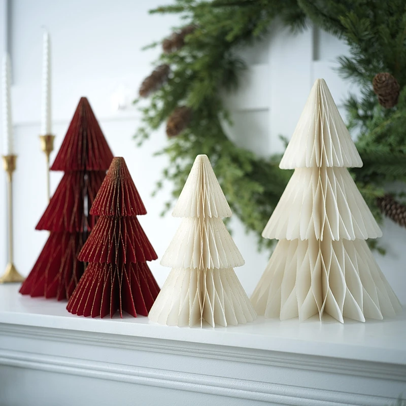 1PC Christmas Tree Ornaments Christmas Decorations Desktop Layout New Christmas Origami Decoration Scenes Household Goods