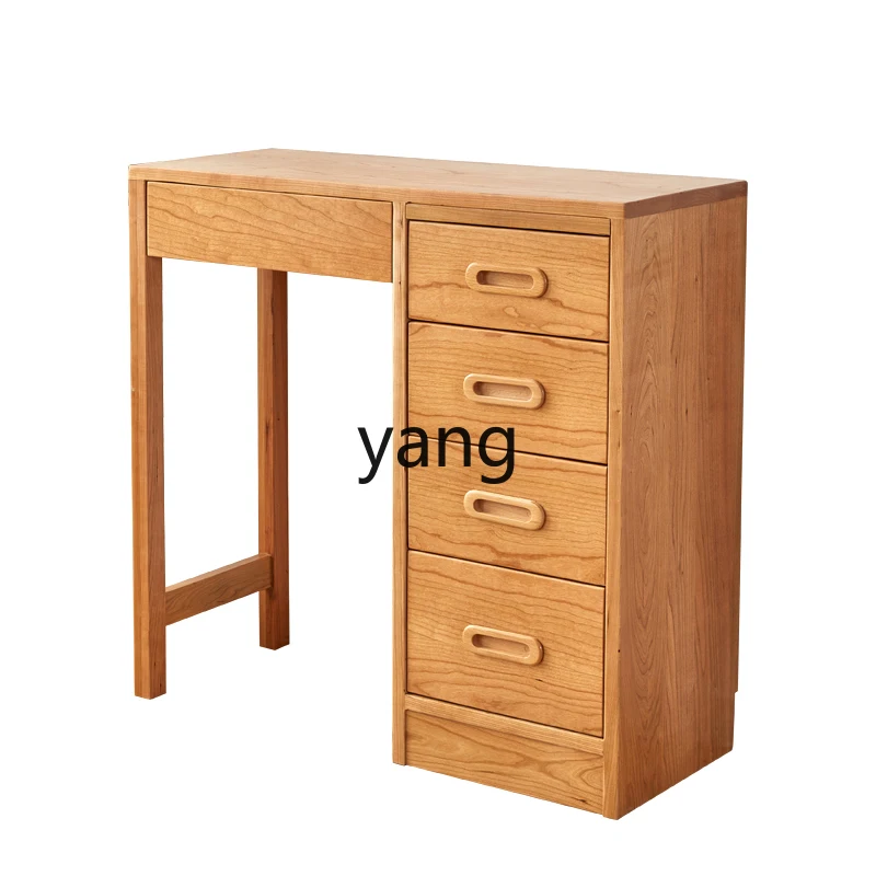 

LTT modern simple cherry wood solid wood desk small apartment writing desk dressing table