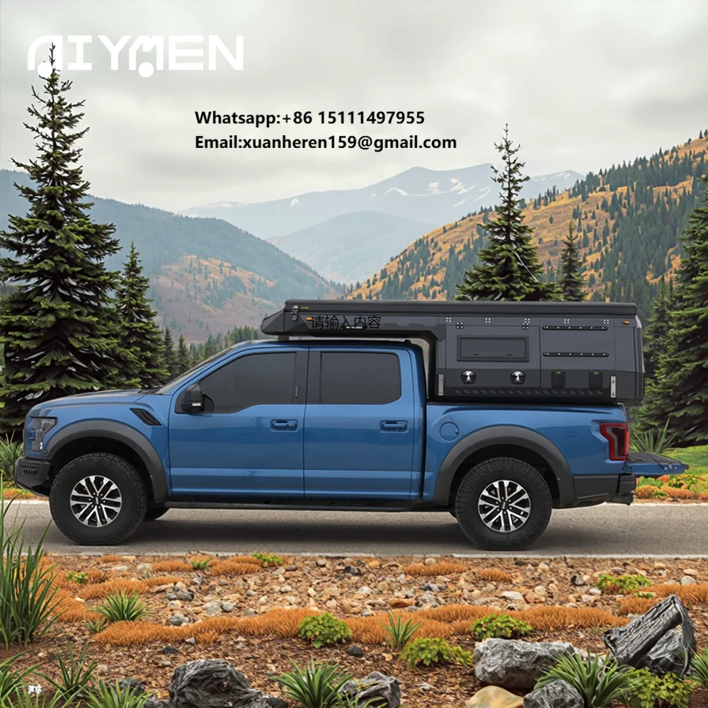 Lightweight Aluminium Fiberglass RV Waterproof Overland Canopy for Off-Road Truck Camper Expedition Pickup Bed 4x4 Box Mini