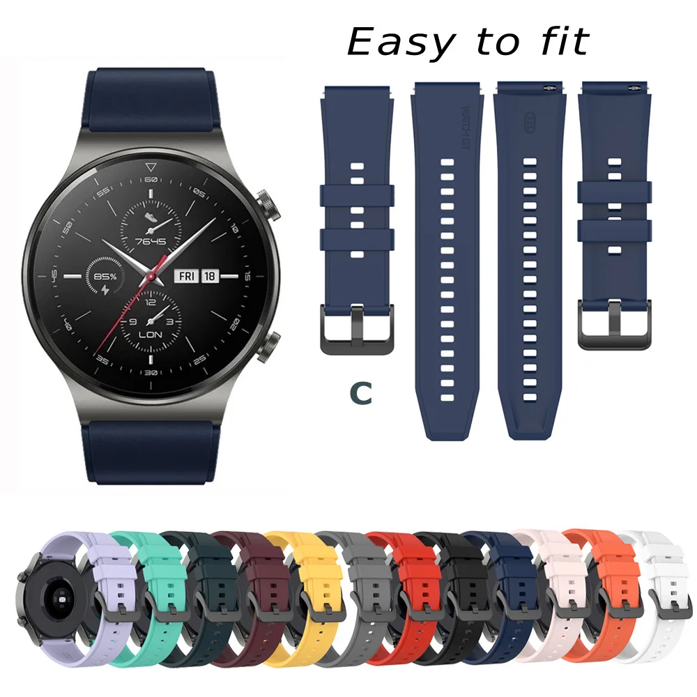22mm Silicone Replacement GT 3 Gt2 Pro Strap Band For Huawei Watch Gt 2 Pro GT3 Sport Watchband Wristband Bracelet Belt