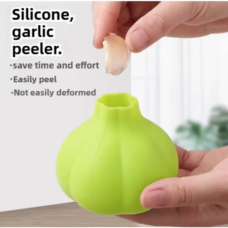 Pelador de ajos de silicona mágico interesante, fácil de pelar rápidamente, práctico herramienta de cocina con pelado de tambor, 1 ud./2 uds.