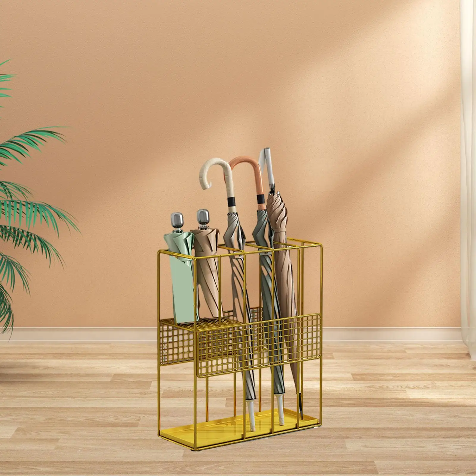 Umbrella Storage Rack Freestanding Detachable Drip Tray for Office Entryway