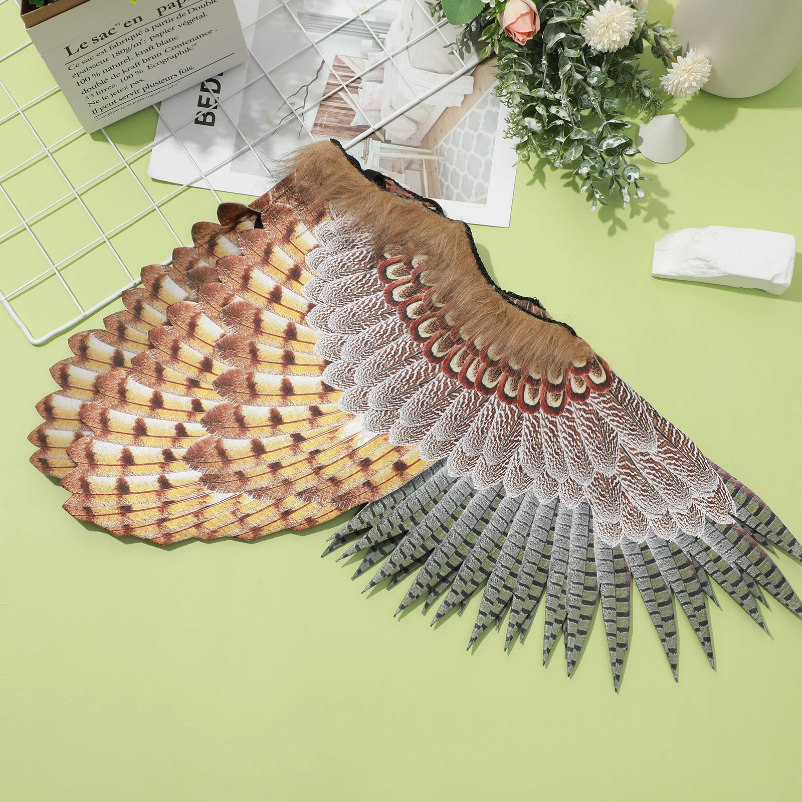 

Owl Wings Mask Animal Costume Set for Stage Performance Prop Party Favors Cosplay Bird Wing Accessory