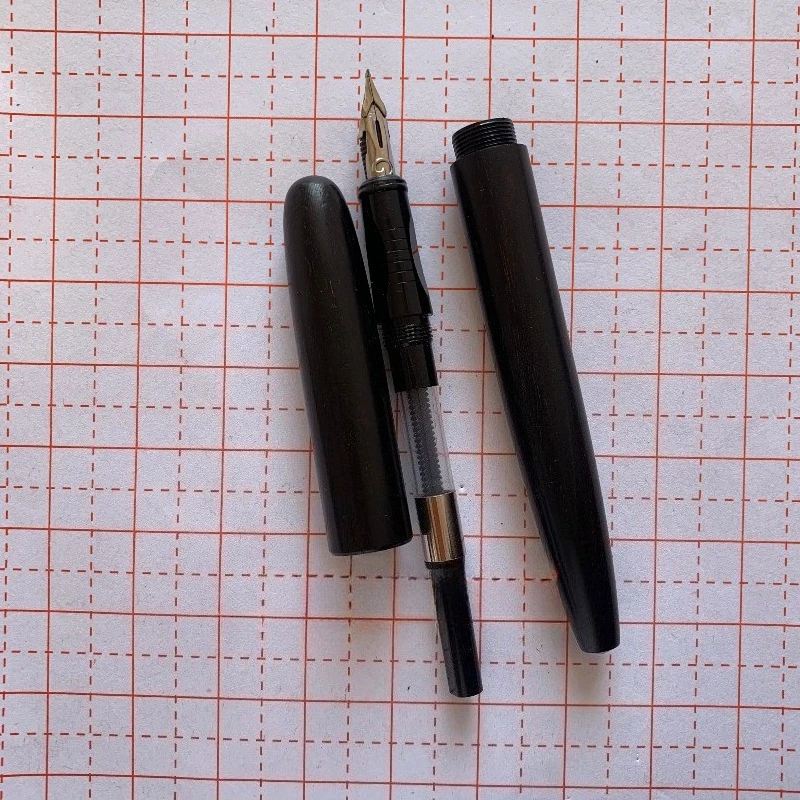 BALAOYE Soft Elastic Long Knife Research Double-layer Pen Nib Black Premium Wooden 1.0mm Stacked Calligraphy Practice Pen Tip