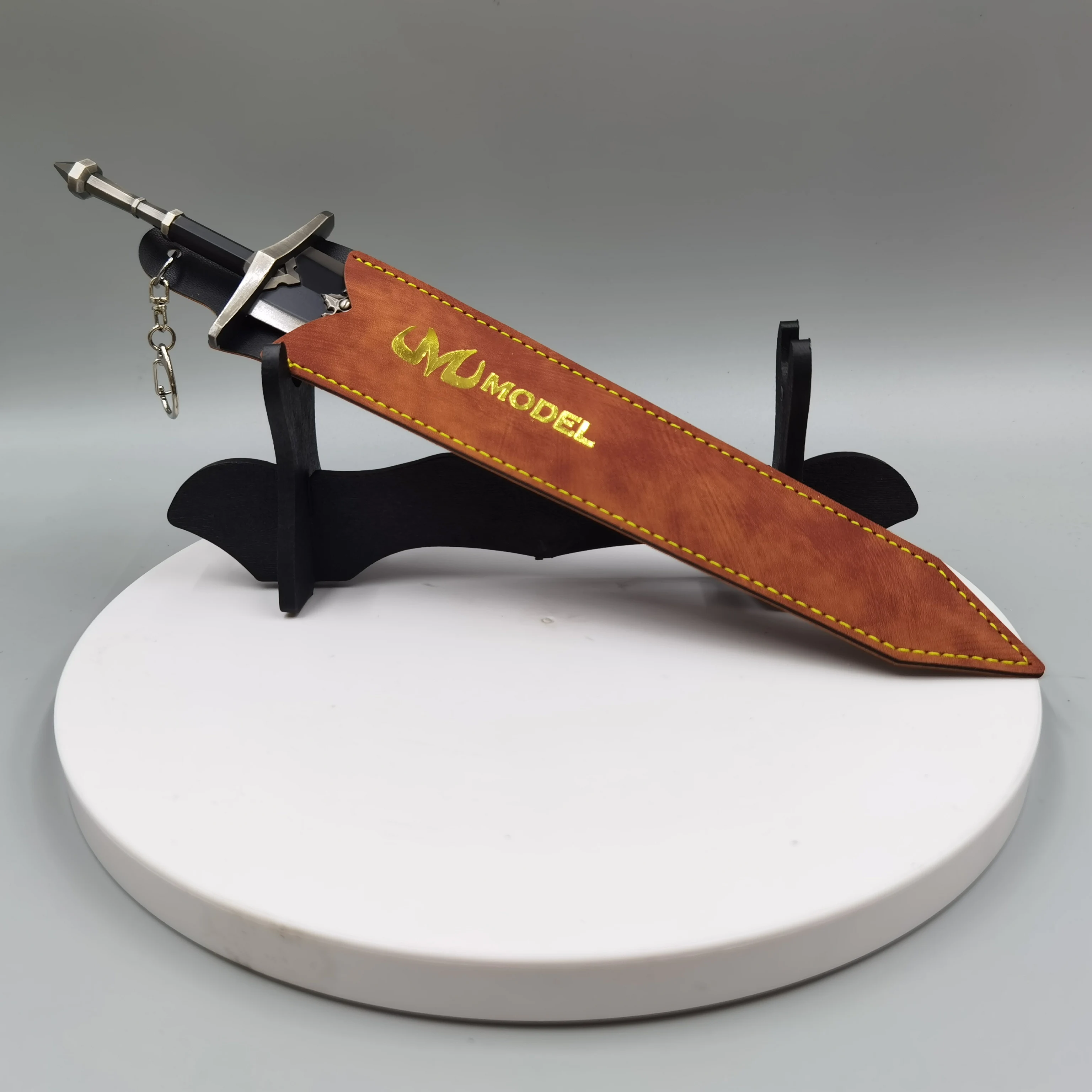 30cm/11.81in Eldenn Weapon Model Lone Prison Sword Metal Leather Game Peripheral Cover Edition Ornament Collection Desktop Gifts