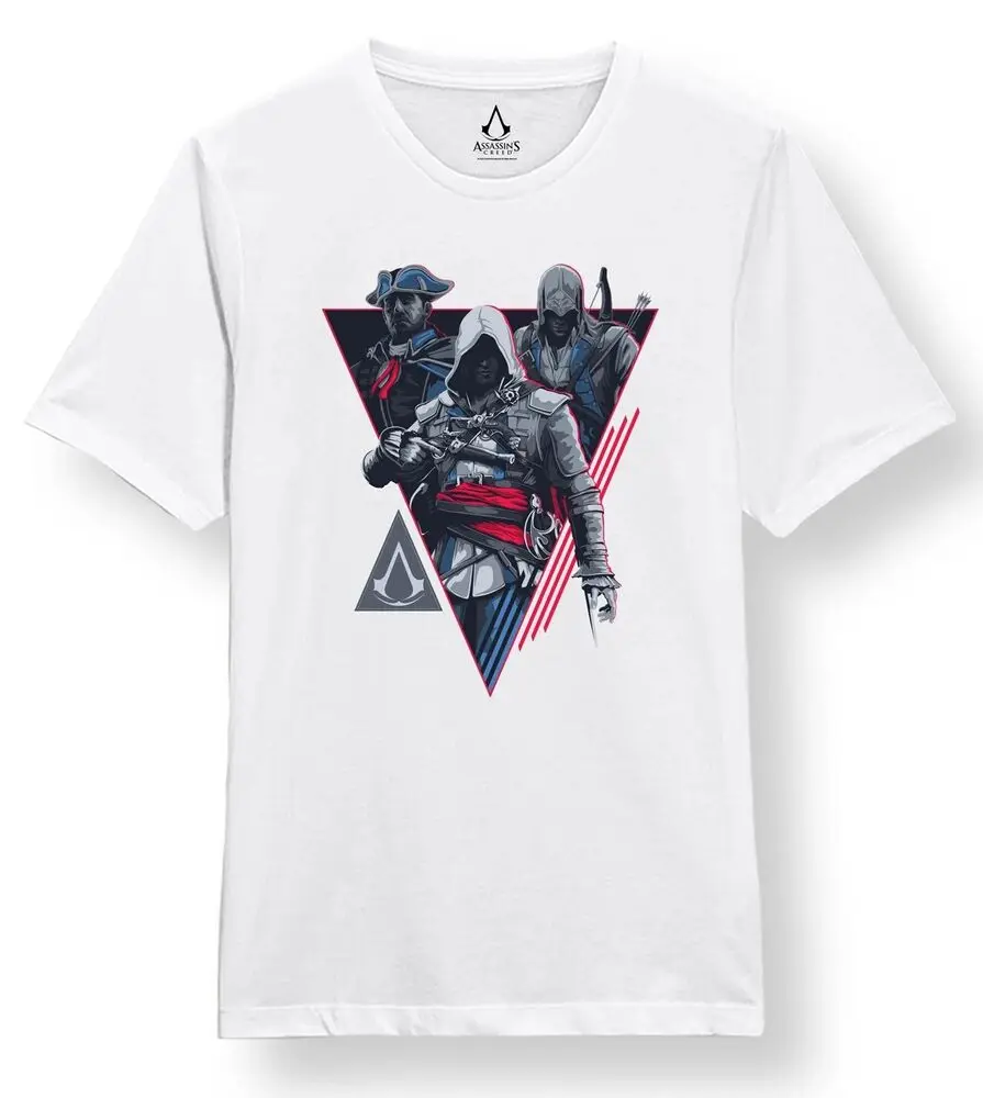 LEGACY CONNOR, HAYTHAM & EDWARD KENWAY WHITE T-SHIRT