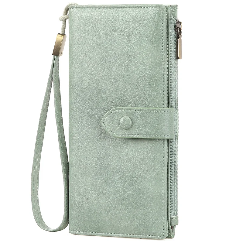 Western RFID Blocking PU Leather Multifunction Women Wallet Large Capacity Card Holder Purse for Ladies