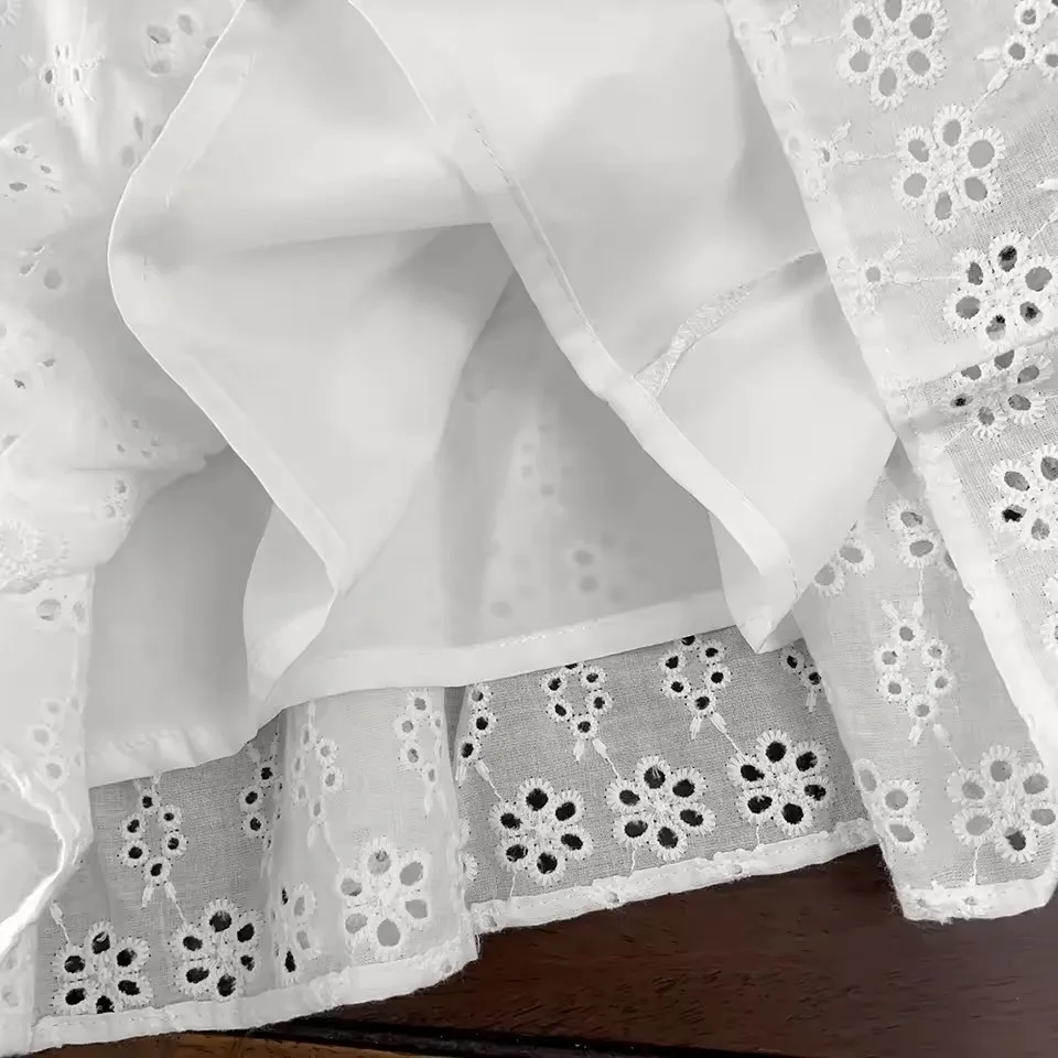 Koreanische Kinder Sommer Kleid 2023 Neue Spitze Blume Stickerei Mädchen Hosenträger Kleid 2-7 T Kinder Urlaub Stil prinzessin Kleidung – Detail 5