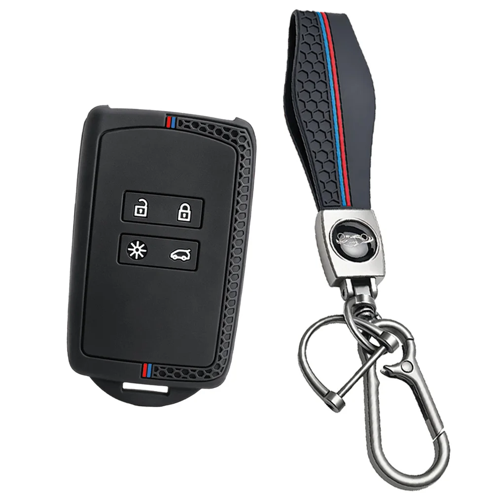 For Renault Clio Kadjar Captur Koleos Espace Master Talisman Scenic Megane 4 Arkana Sandero Protective Silicone Key Cover