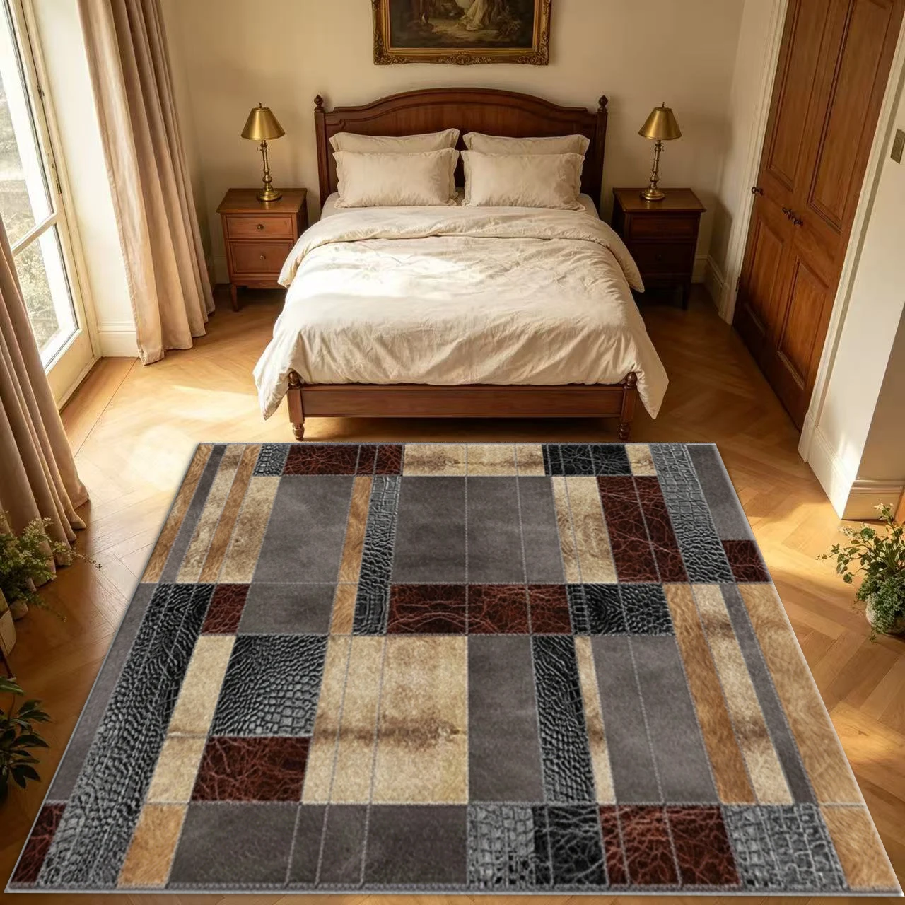 Tapis rustique en similicuir p - Cowhide Rug Faux avis et prix