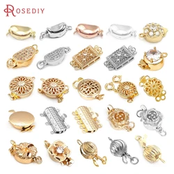 18K Gold Color Brass Necklaces Bracelets Connect Clasps High Quality Diy Jewelry Making Supplies Necklace Accessories for Women