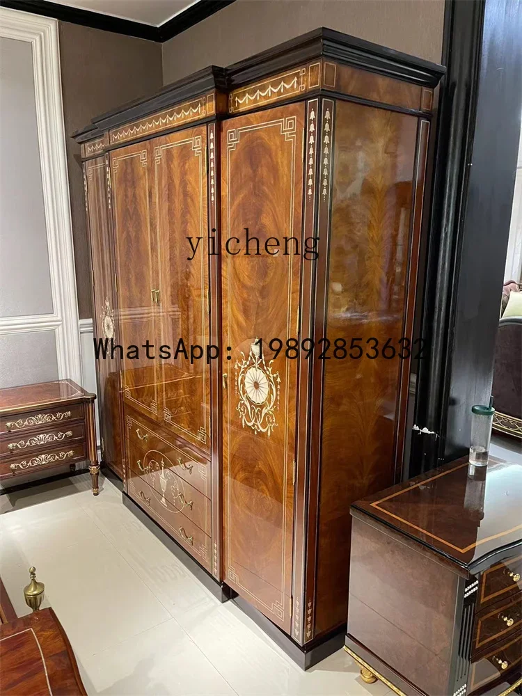 YFY  Furniture Solid Wood Flat Door Assembly Cabinet