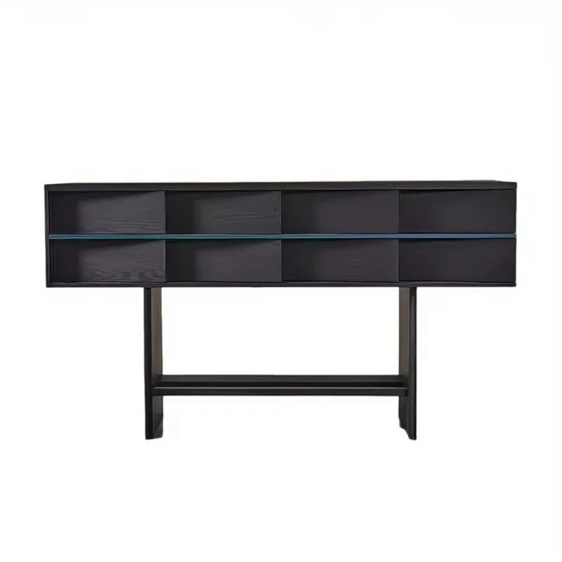 Light luxury and simple wind beveled drawer cabinet, postmodern living room wall solid wood eight-bucket cabinet, side cabinet