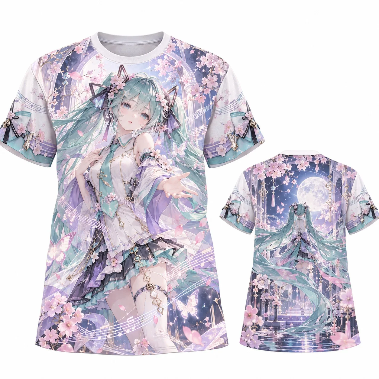 Hatsune Miku Anime Graphic T Shirt Women Adult Virtual Singer Music Concert Print Short Sleeve Casual Top