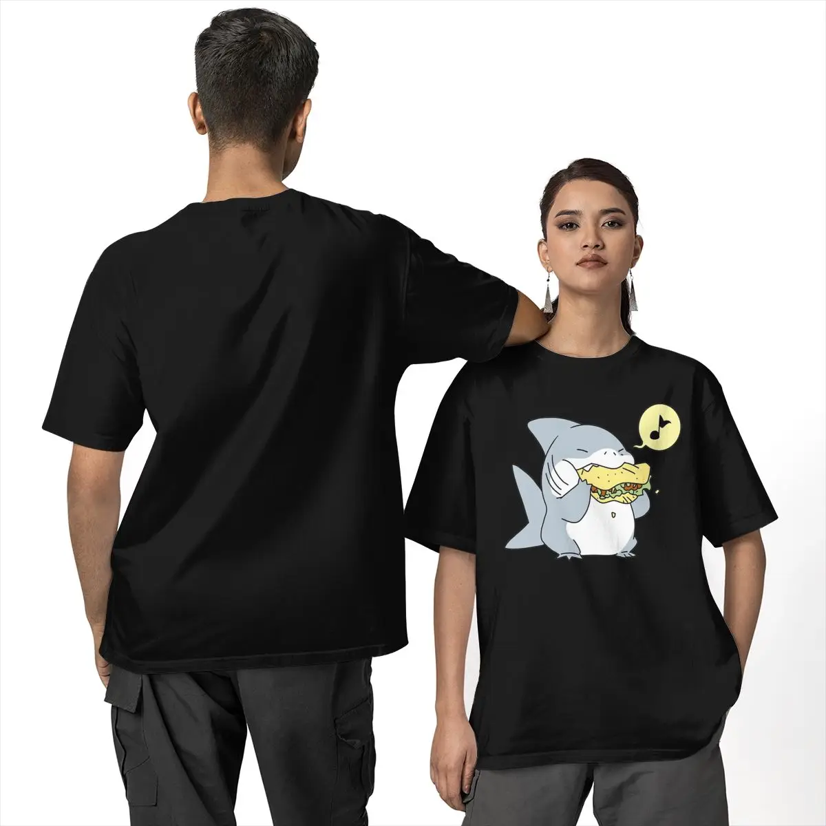 Vintage Taco Jeff The Land Shark T-Shirt Men Round Collar Pure Cotton T Shirt Short Sleeve Tees Printed Clothing