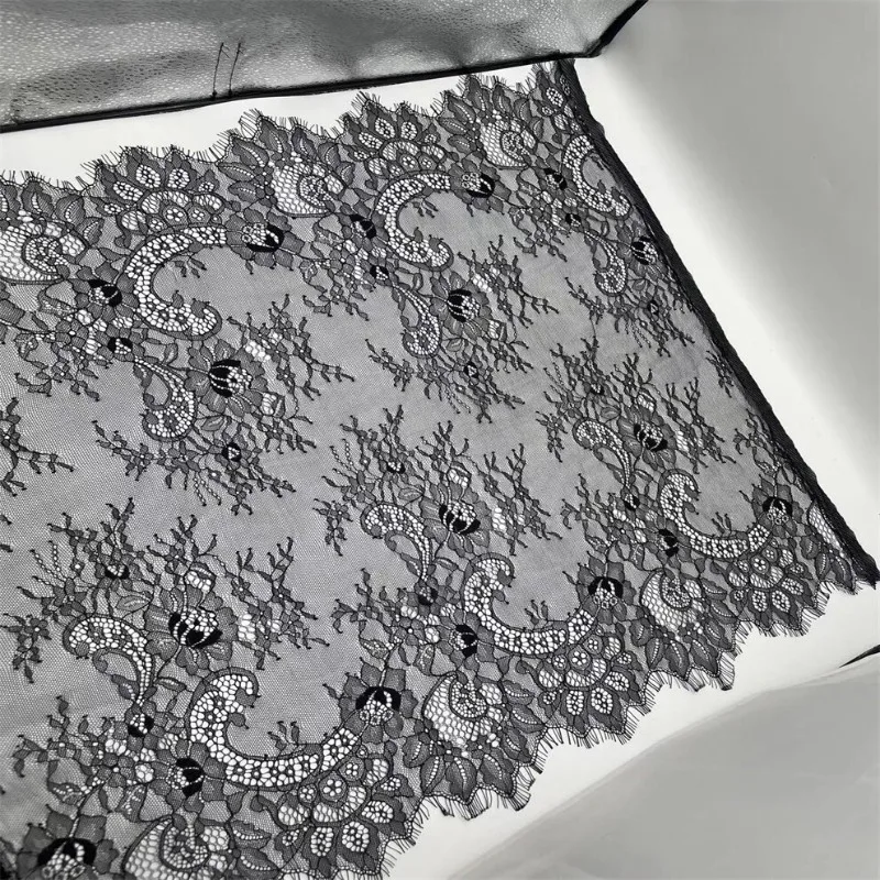 Gentle export lace eyelash accessories lace handmade DIY clothing materials wedding dress base shirt scarf fabric width 65cm