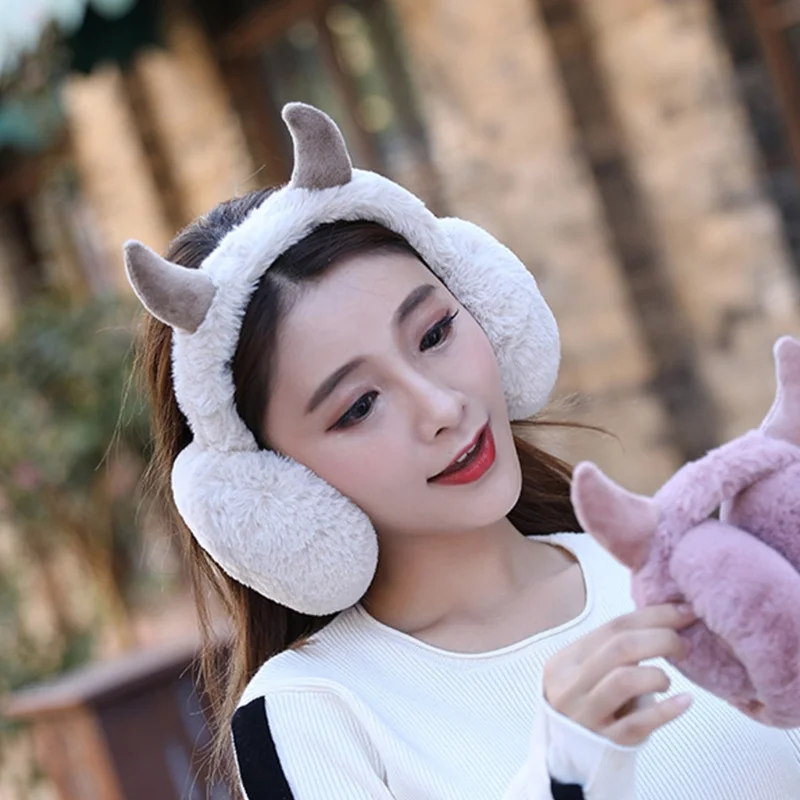 New Plush Ear Muff For Women Men Children Winter Thicken Warmer Fur Soft Ear Protection Foldable Outdoor Ski Warmer Earflap 2024