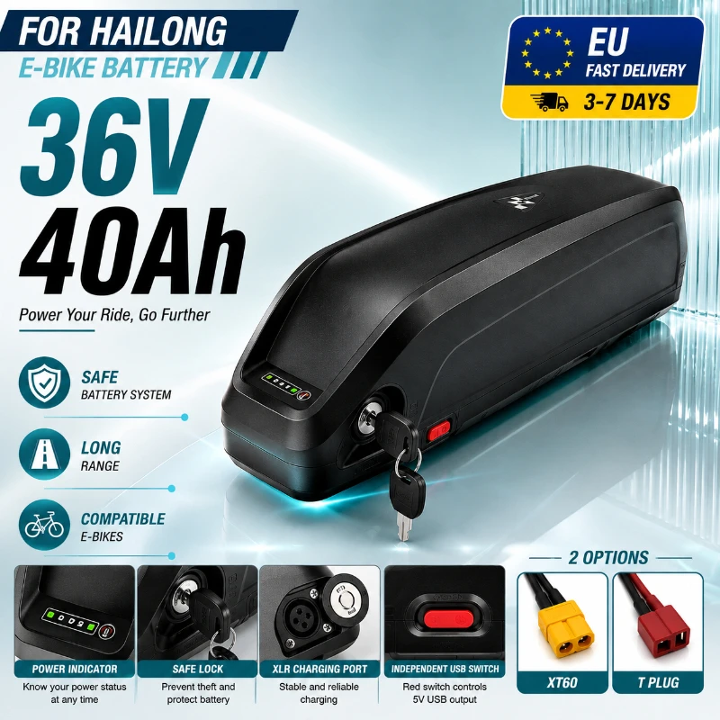 Für Hailong Batterie 36V 48V 20AH 30Ah 40Ah für Bafang BBS02 BBS03 BBSHD Motor Hailong Batterie Lieferung innerhalb von 3-7 Tagen