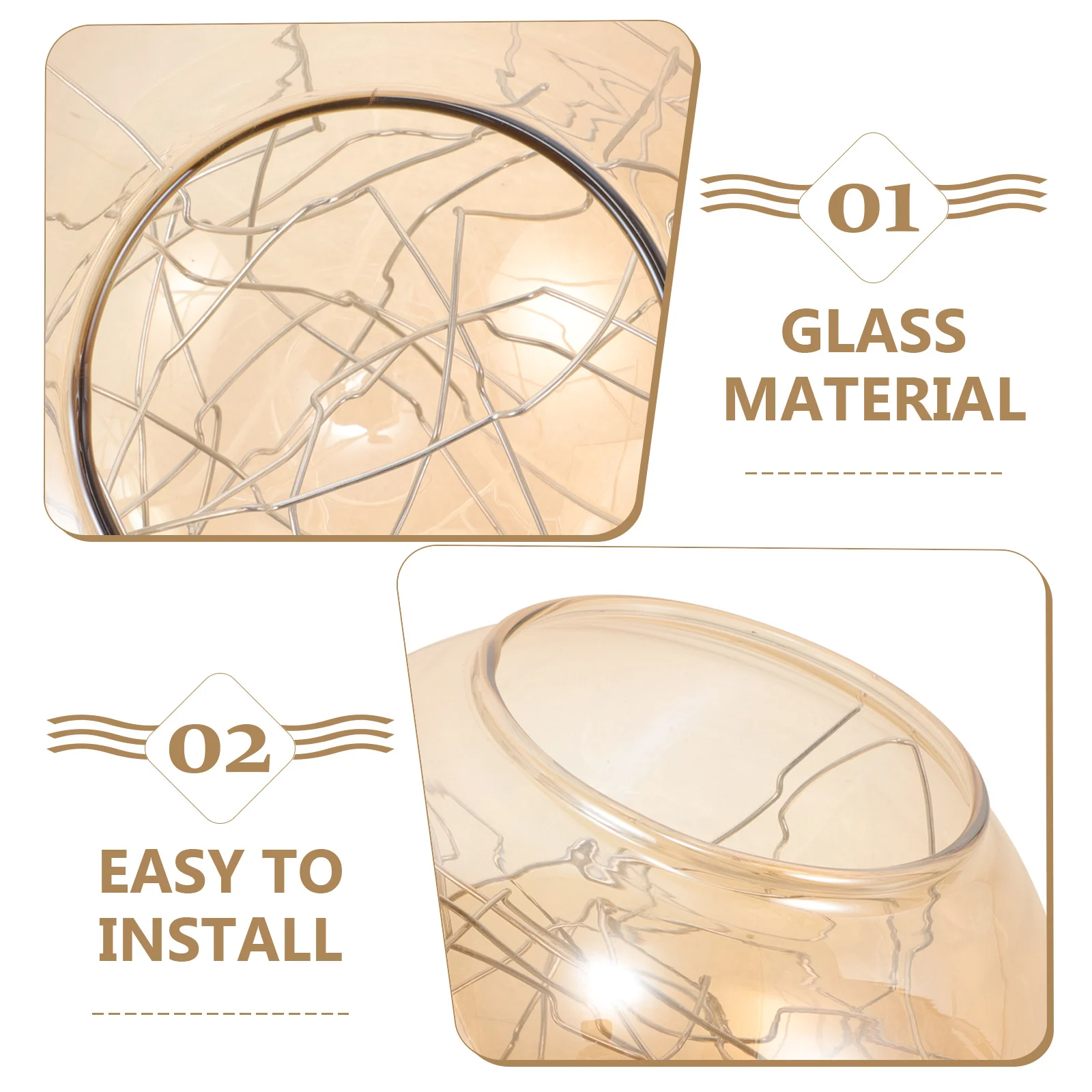 

Globe Lampshade Large Mouth Glass Ball for Pendant Lamp Easy Install Modern Decorative Shade Replacement Fit Most Ceiling Light