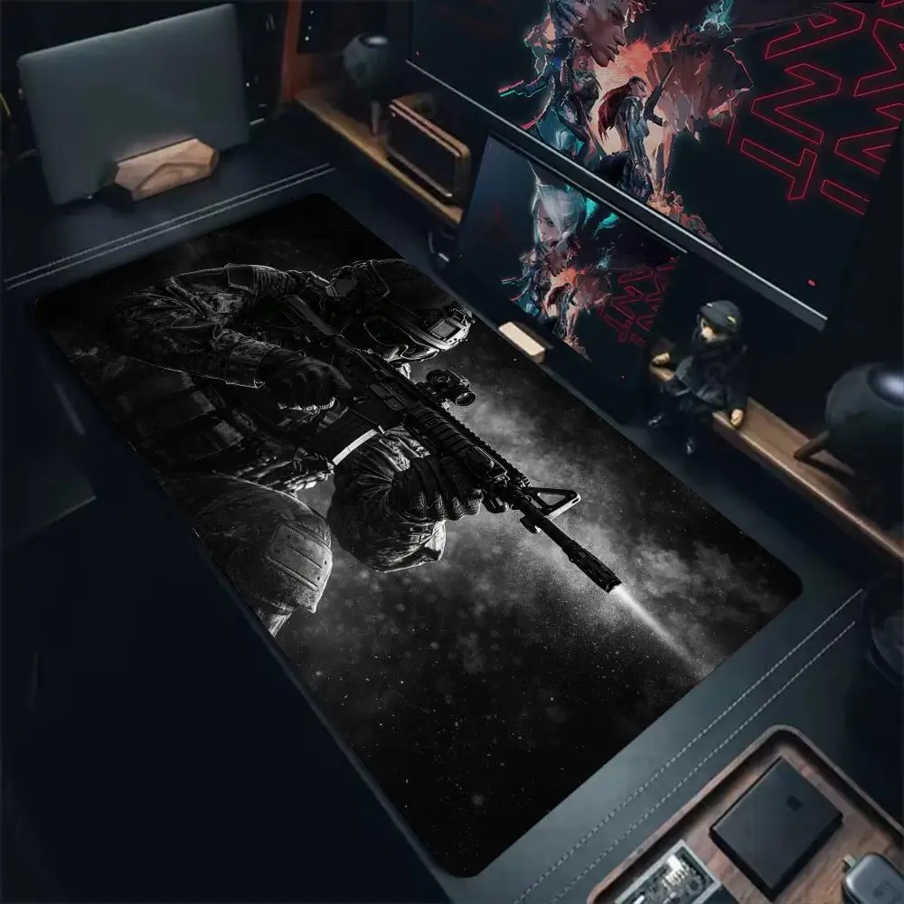 

Gaming pad Black Tactical Soldier Mouse Pad Desk Mat gaming mats Non-Slip mouse carpet desk accessories Computer office mat