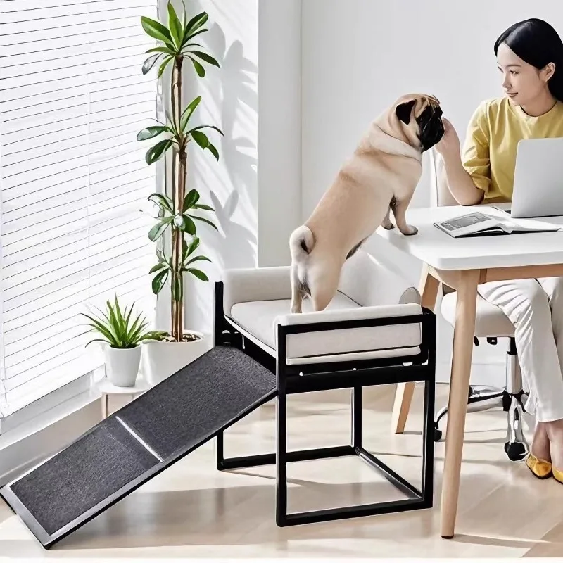

Dog ladder dog climbing frame steps up and down bed elderly dog cat slope non-slip large and small pet ladder foldable