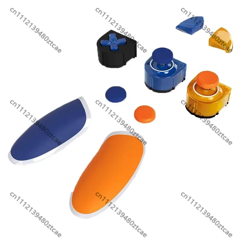 Modular Game Controller Accessory Set Blue‑Orange Tone With LED Lighting Effect Replaceable Operating Module For PC Gaming