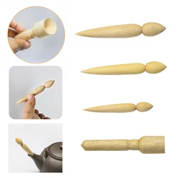 Homemade Pottery Purple Clay Pot Tools Solid Wood Rounded Spout Accessories DIY Pottery Manual Teapot Repair Finishing Tools